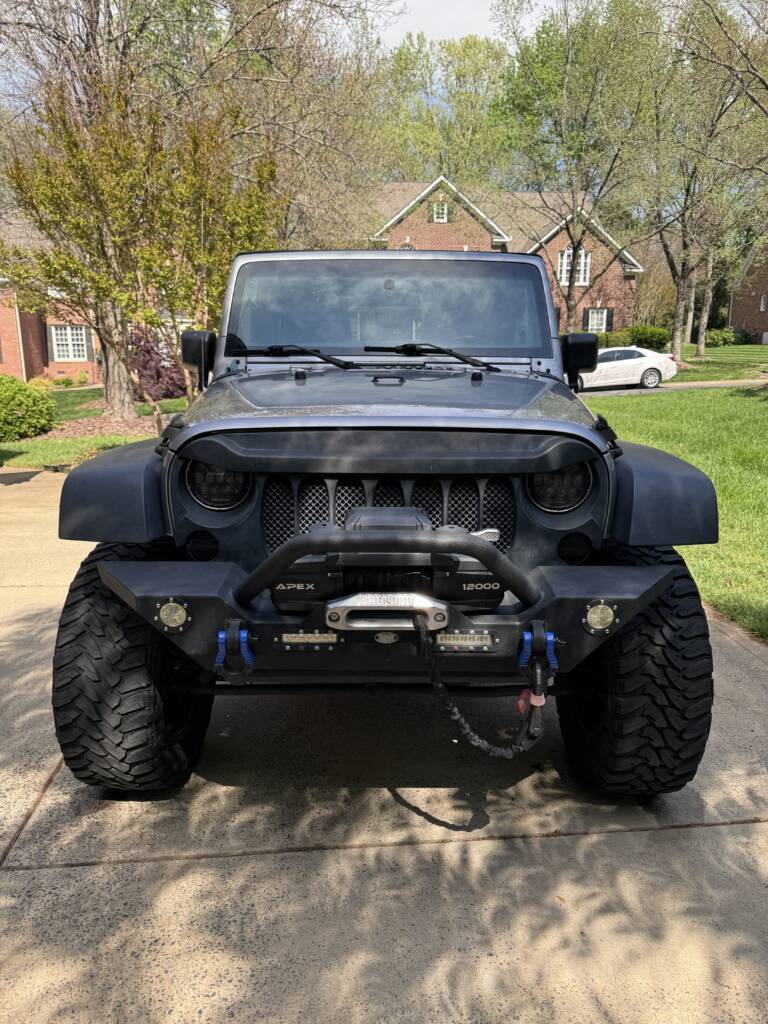 Mobile car detailing in a customer driveway near Waxhaw NC