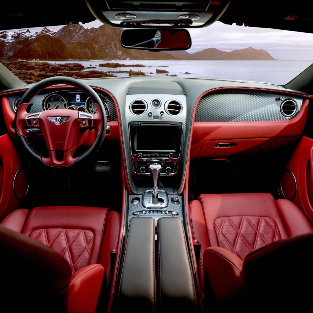 interior of luxury car