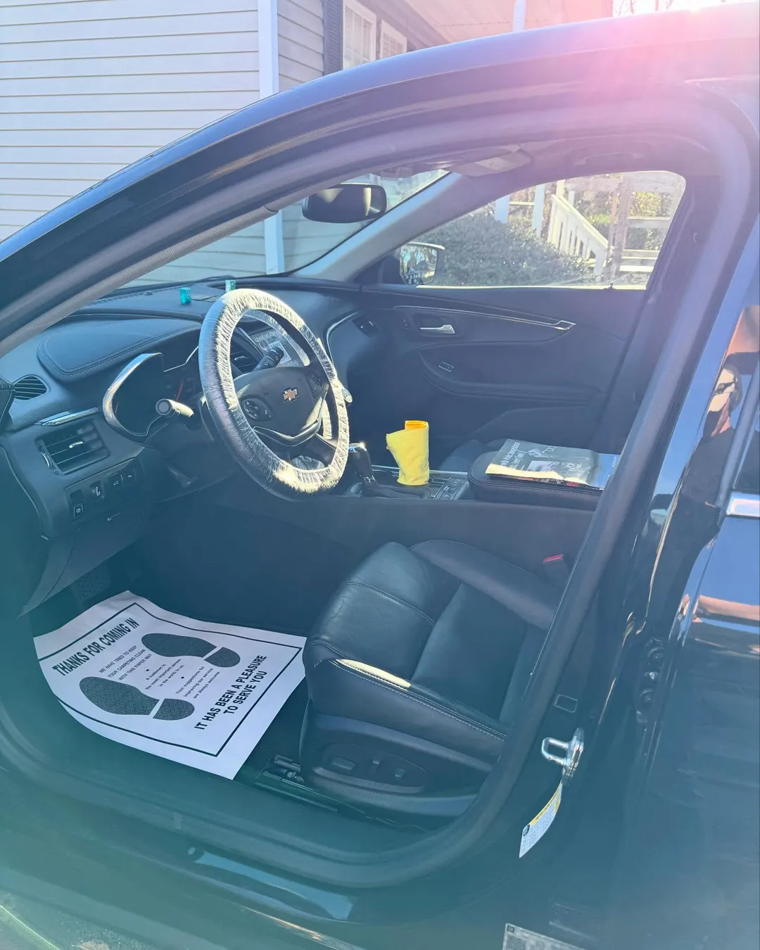 Front seat interior detail