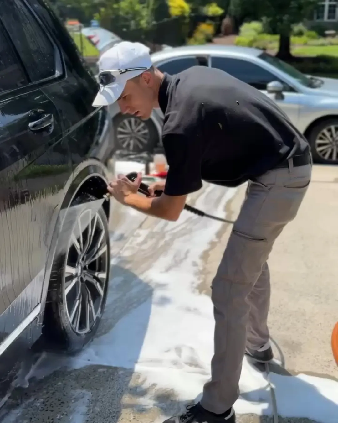 Hand wash, wheels first
