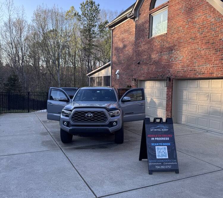 Toyota Tacoma detailed in a customer driveway